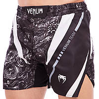 Шорти для змішаних єдиноборств ММА VNM CO-008 (PL, р-р M-2XL зріст 165-185 см, чорний-білий)