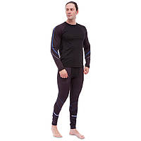 Комплект компресійний чоловічий (лонгслів і штани) UAR 9307-9402 (PL, еластан, M-2XL (RUS 44-52), чорний)