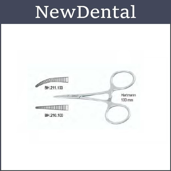 Зажим прям. 100мм. ВМ.210.100 Карцанг Hartmann, фото 1