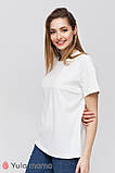 Бавовняна футболка для вагітних і годування GOLDIE NR-21.062, молочна, фото 4