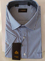 Мужская рубашка c коротким рукавом классическая Enriko в полоску Размер: 42