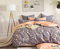 Шикарный двуспальный комплект постельного белья из ранфорса с компаньоном R4170