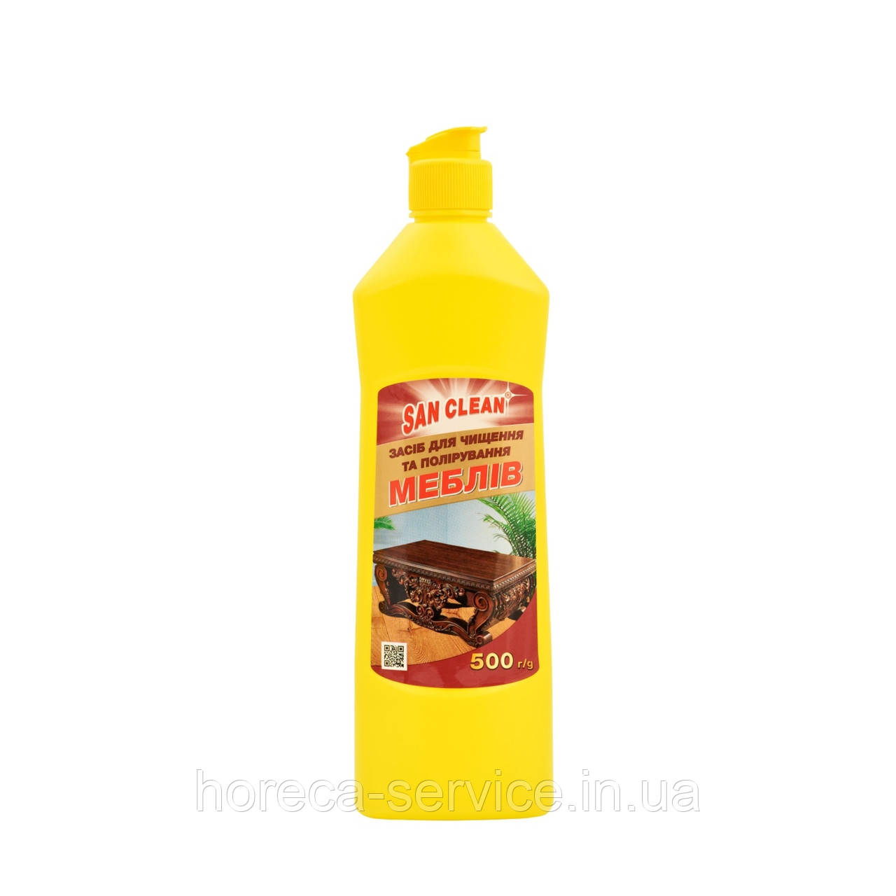 Засіб для чищення та полірування меблів San Clean Furniture Wax Cleaner без розпилювача 500 г.