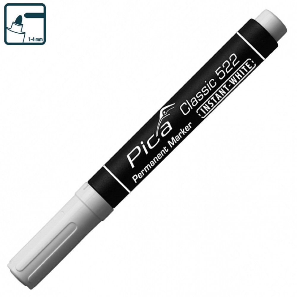 Перманентний маркер Pica Classic 522/52 INSTANT-WHITE білий