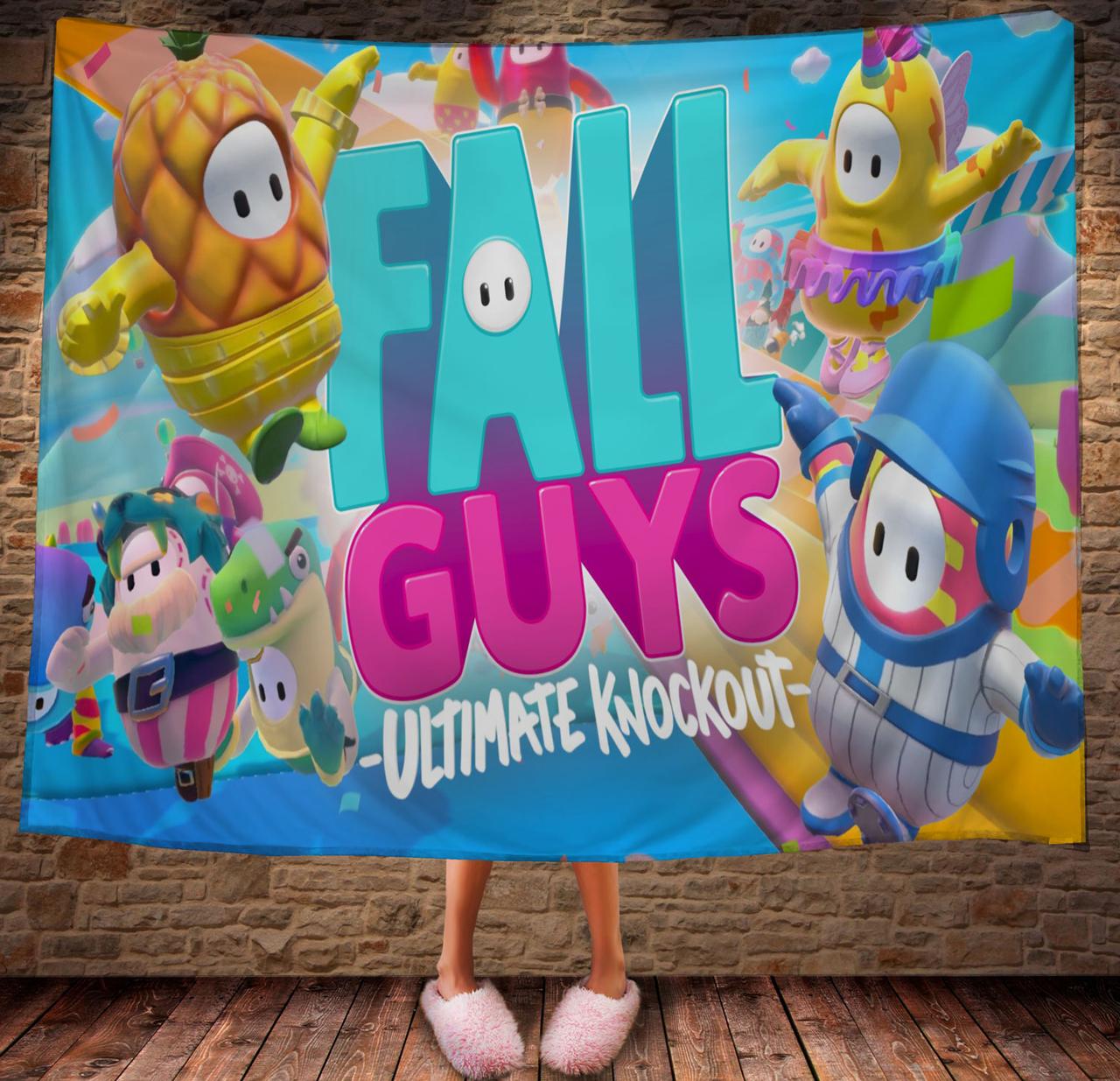 Плед з 3D принтом-Fall Guys Ultimate Knockout Всі герої