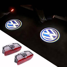 Проектор підсвічування логотипу для дверей VW Volkswagen (Фольксваген)  Синій Логотип Passat Tiguan Touareg CC Sharan Golf Jetta