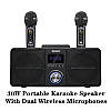 Портативна система Караоке з двома мікрофонами SDRD SD-309 Чорна, фото 2