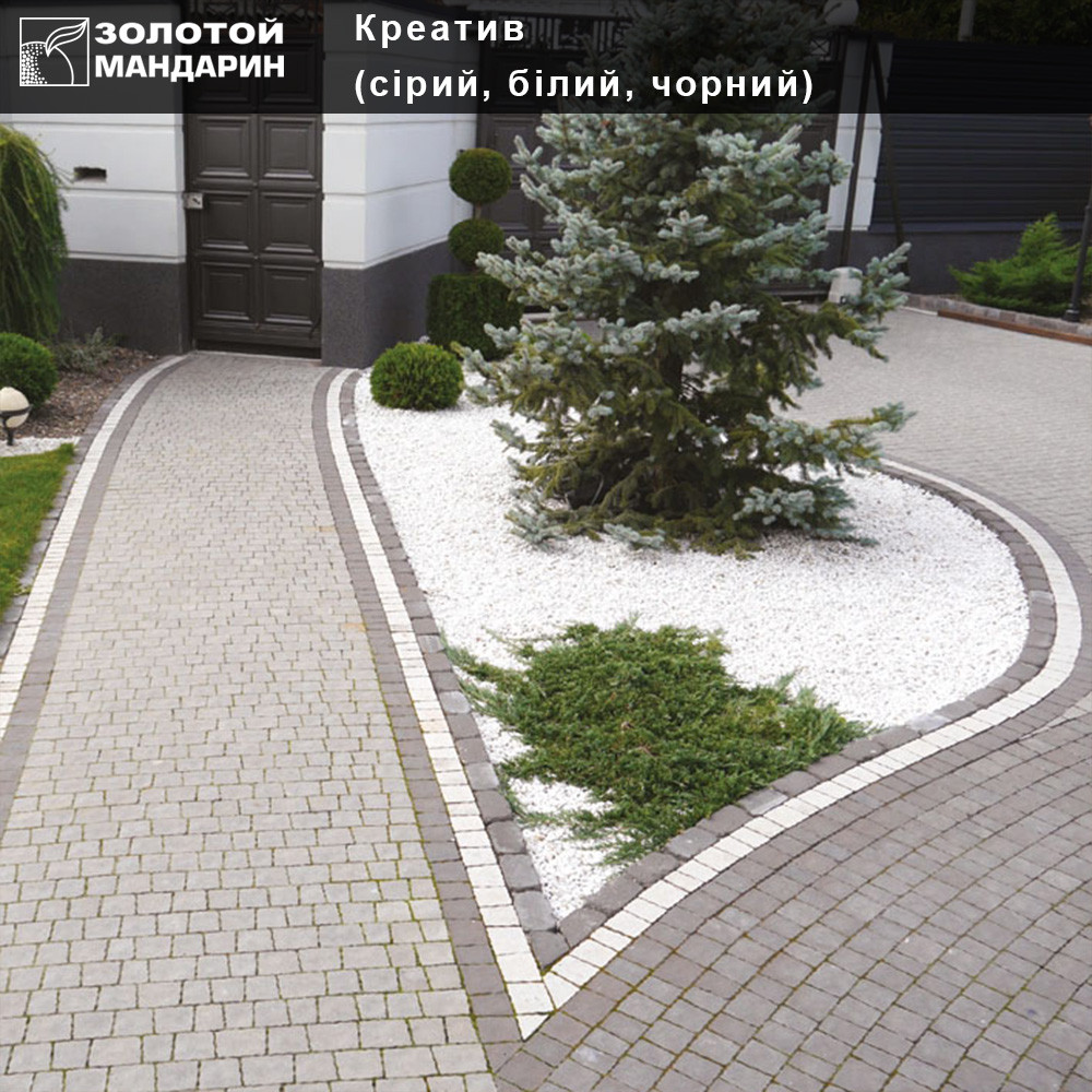 Тротуарна плитка Старе місто Золотий мандарин, Чорна