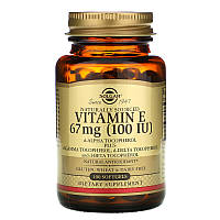 Витамин Е "Vitamin E" 100 МЕ/67 мг, Solgar, 100 капсул