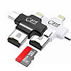 OTG USB Картридер: 4in1-Type C, MicroUSB, Lightning to microSD, фото 4