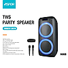 Система Караоке - портативна колонка з двома мікрофонами Aspor PARTY SPEAKER A668, фото 3