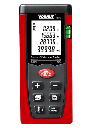 Далекомір лазерний Vorhut VDM-40 5 функцій 0.05 - 40 м (34-214), фото 1