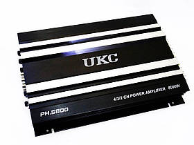 Автомобільний підсилювач звуку UKC PH.5800 4-х канальний 8000W Black (4_00531)