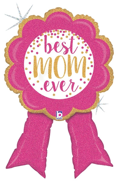 BT 33" Найкращої Мамі,   Best Mom Ribbon. Фольгована кулька  - В УП