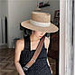Капелюх річна солом'яний пляжна з прямими полями і плоским верхом 83GO318, фото 5