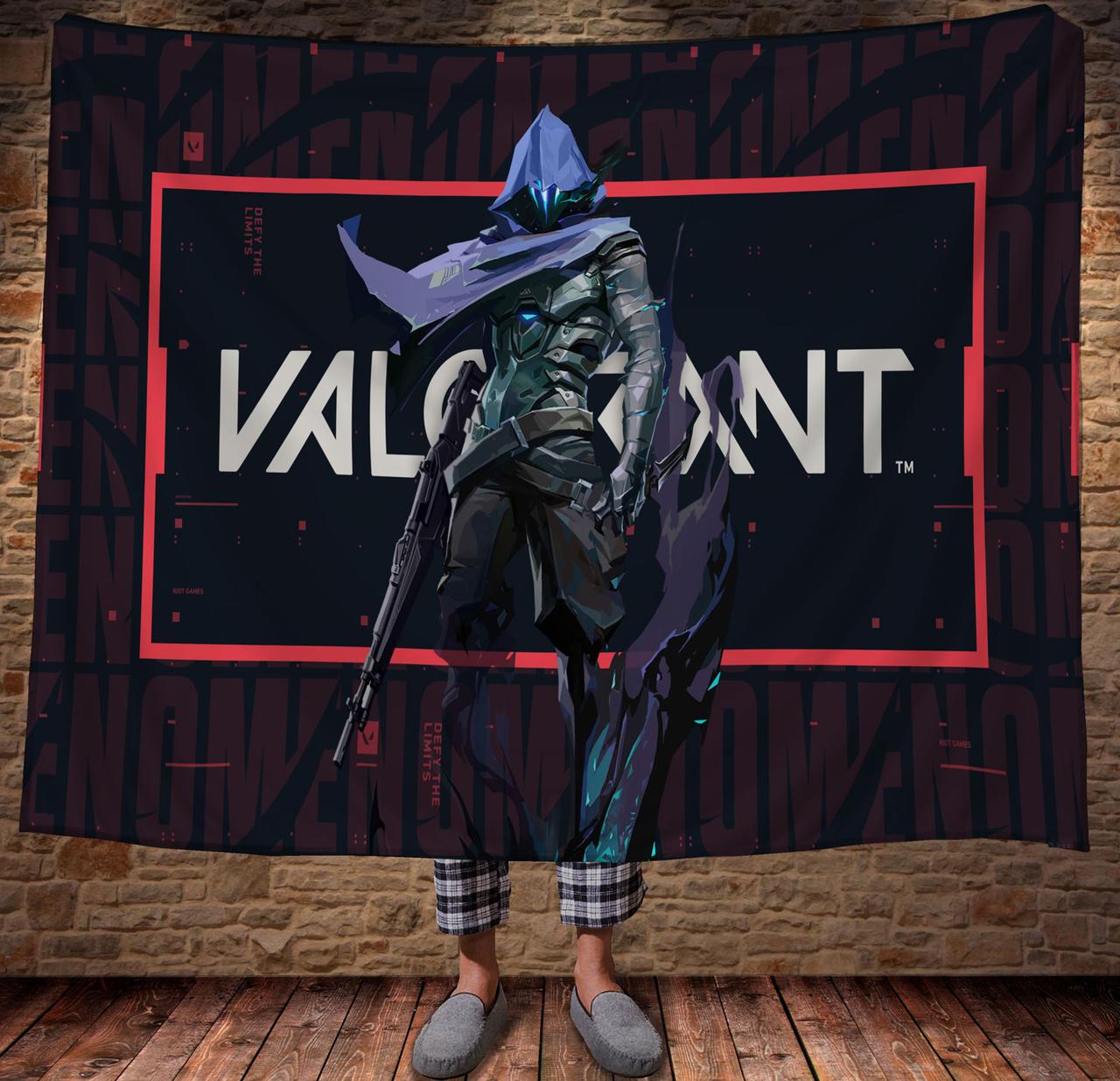 Плед з 3D принтом-Valorant Omen-phantom of a memory
