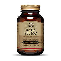 Гамма-аминомасляная кислота, GABA, 500 мг, Solgar, 50 капсул