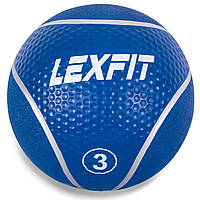 Медбол 3 кг LEXFIT блакитний