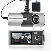 Car DVR R300 Видеорегистратор с двумя камерами + GPS