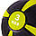 Медбол 3 кг LEXFIT жовтий з чорним, фото 2