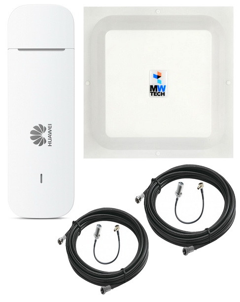 Комплект 4G модем Huawei E3372h-320 + 3G/4G LTE антена R-Net MIMO 2x17 Дб, фото 1