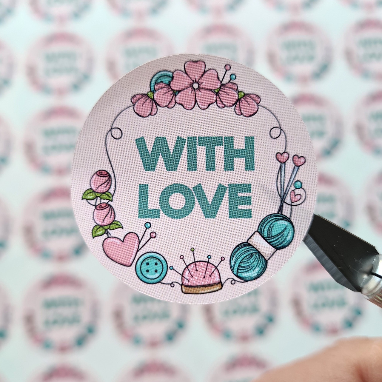 Наклейки для рукоділля "With Love"