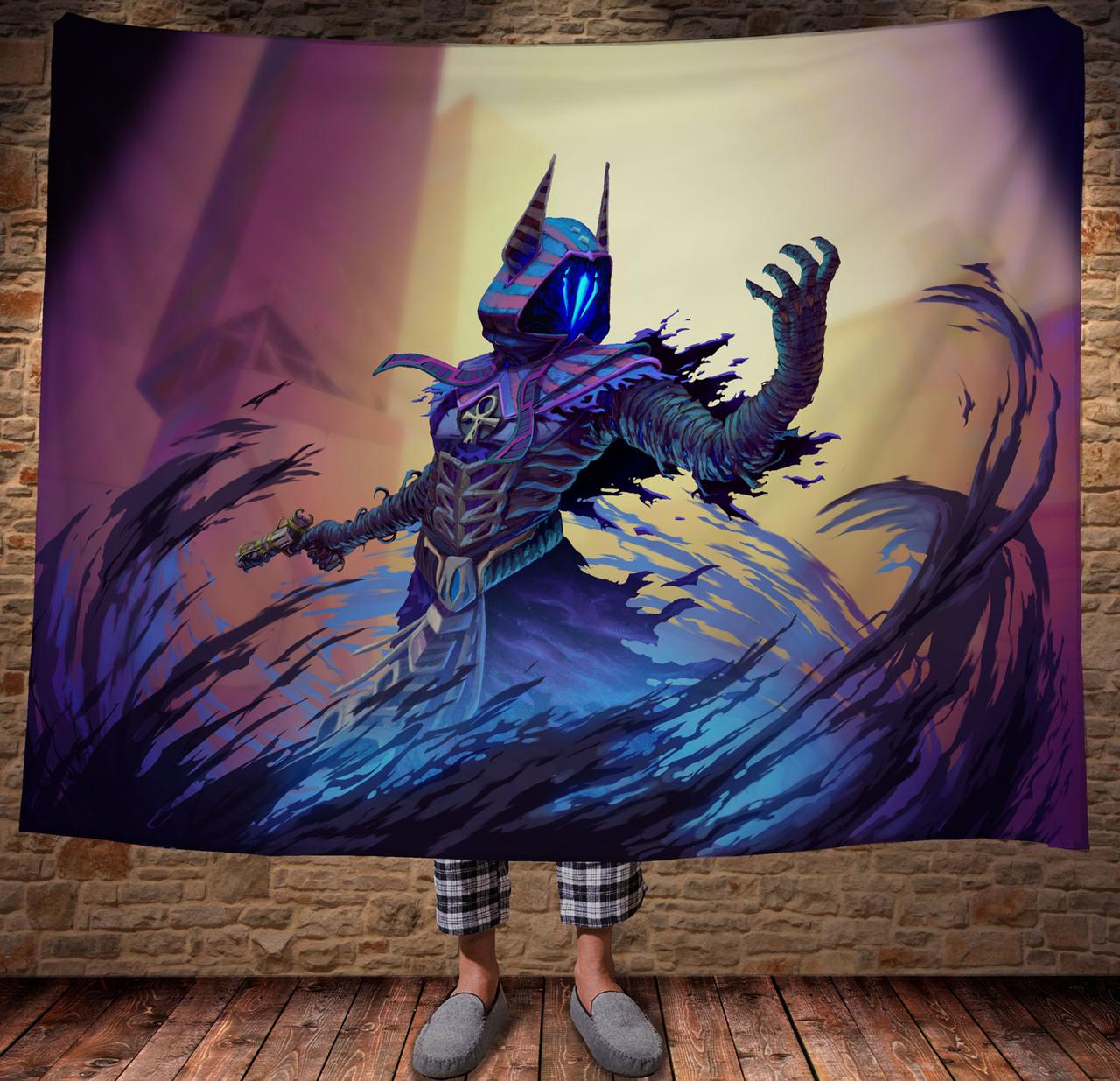 Плед з 3D принтом-Valorant Omen-Egypt Skin