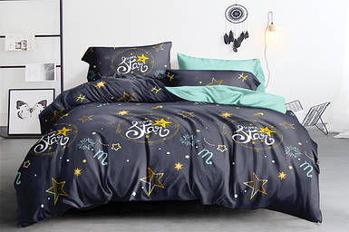 Двоспальний комплект постільної білизни 180*220 сатин (15992) TM КРИСПІЛ Україна