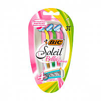 Станок для бритья BIC Soleil Bella Colours Razors одноразовый женский, 3 шт