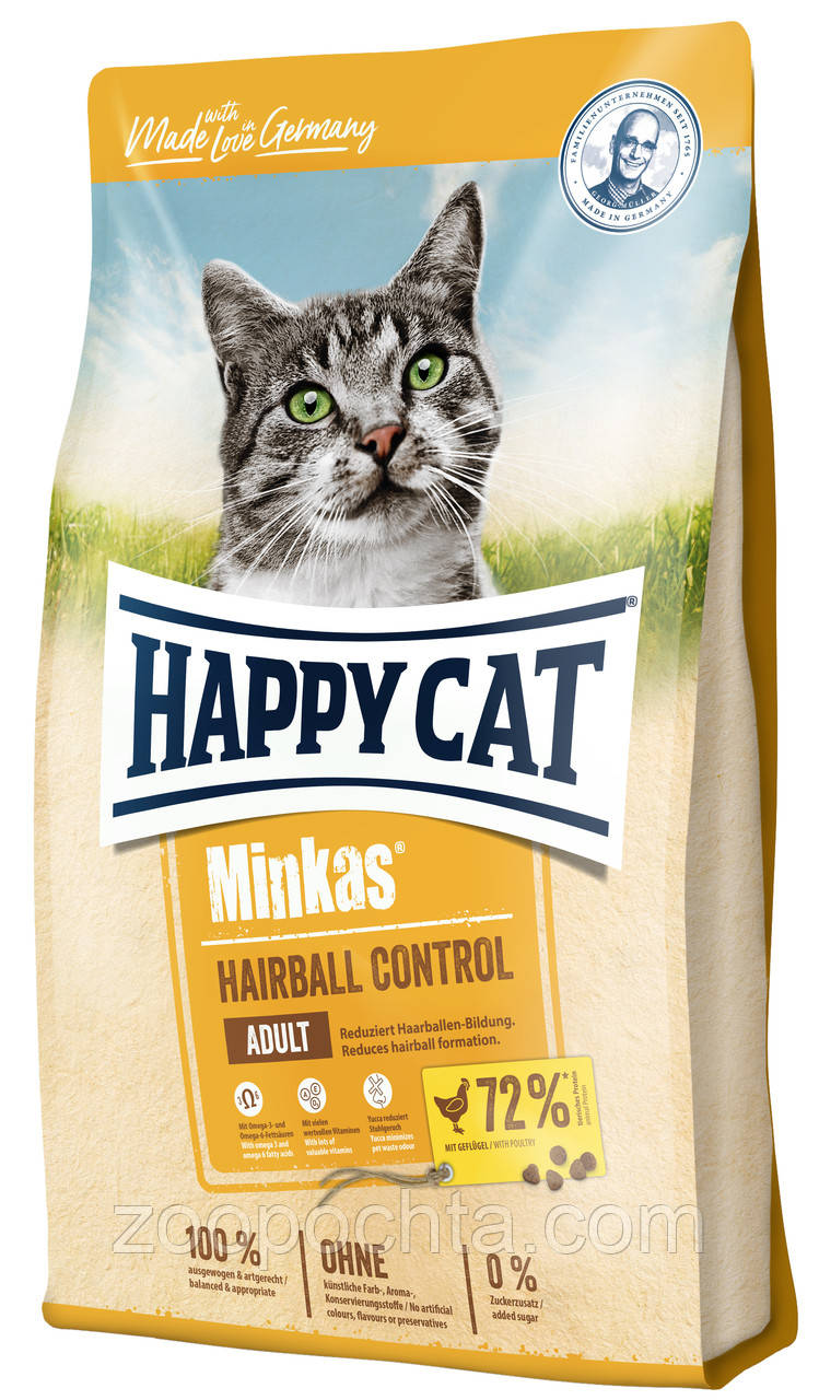 Сухий корм Happy Cat Minkas UrinaryCare Geflugel для котів д/профілактики сечо-кам'яна дерев'яних хвороб з птицею, 10КГ