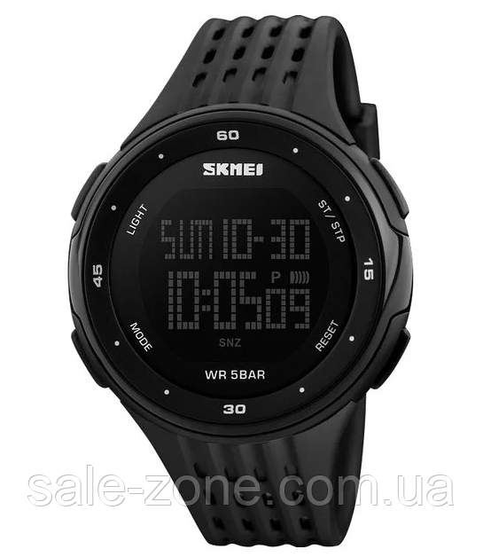 Мужские спортивные водонепроницаемые часы Skmei 1219 Черные - фото 1 - id-p1356208462