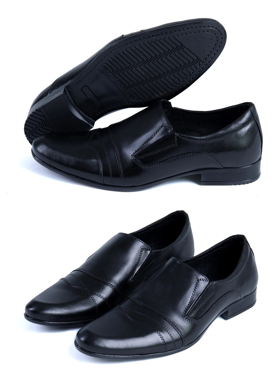 Чоловічі шкіряні туфлі Ava de Lux, чорні чоловічі демісезонні повсякденні. Чоловіче взуття, фото 1