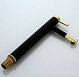 Змішувач для раковини REA SMART Black Gold High Чорний з золотом, фото 4