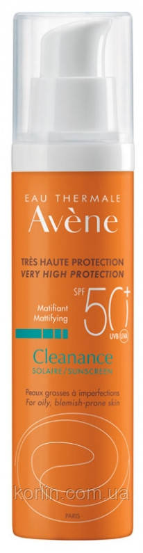 Avene Suncare Cleanance Solaire Сонцезахисний матувальний флюїд для проблемної шкіри обличчя SPF50+