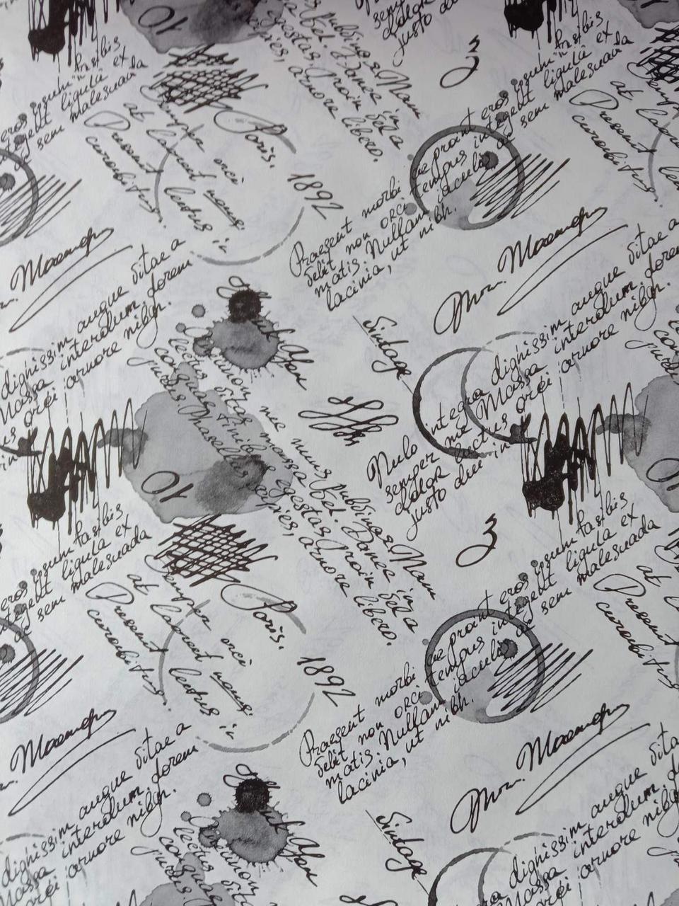 Папір крафт для упаковки подарунка з написами 100 на 70 см, фото 1