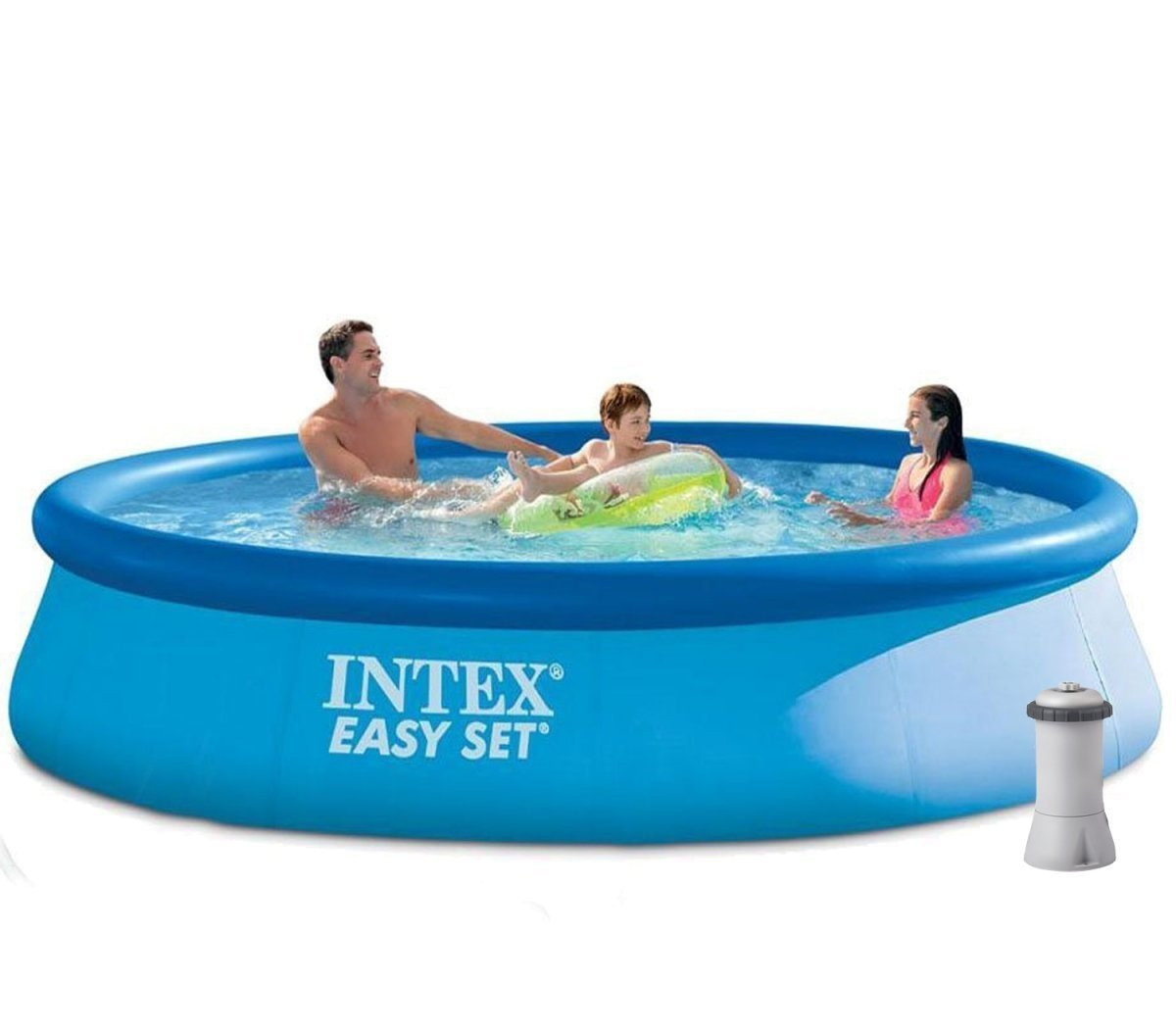 Надувний басейн Intex, 396х84 см (картріджний фільтр-насос 2 006 л/год), фото 1