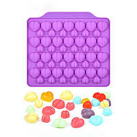 Силіконова форма для мармеладу желейки Сердечка 18х15см