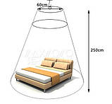 Балдахін проти комах підвісний над ліжком. Сітка полог від комарів на ліжко білого кольору, фото 5