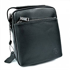 Чоловіча шкіряна сумка H.T.Leather Чорного кольору 407-83