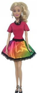 Плаття веселка для ляльки Барбі