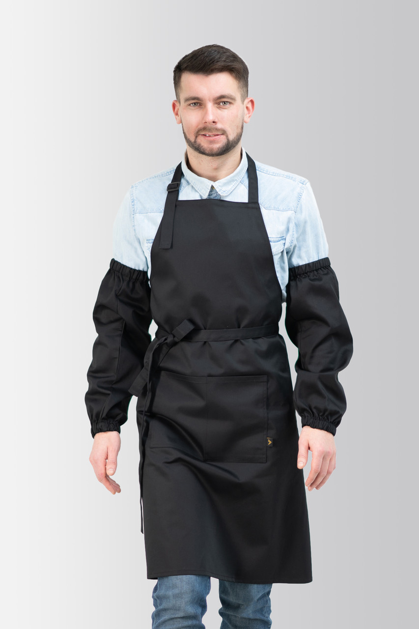 Нарукавники для кухаря, продавця, флориста Чорні