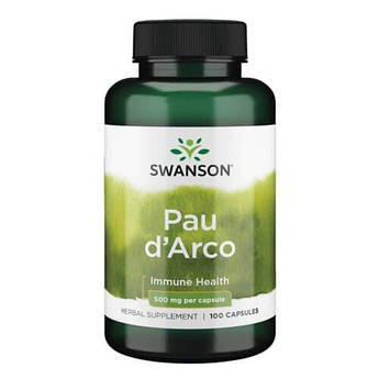 Swanson Full Spectrum Pau d'Arco 500 mg 100 капсул