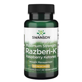 Swanson Raspberry Ketones 500 mg 60 капсул