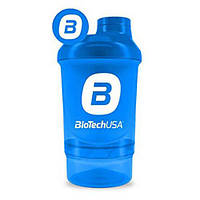 BioTech USA Shaker Wave + Nano 300ml + 150 мл, Синий, Синий