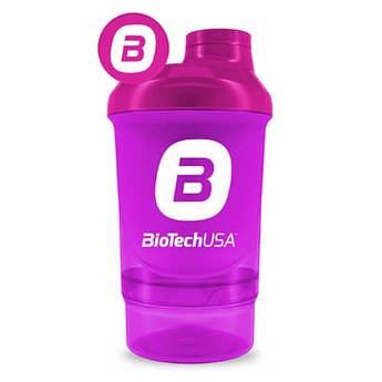 Biotech Wave + Nano shaker 300 мл + 150 мл, Рожевий, Рожевий