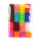 Гумка для волосся пружинка кольорова 4 см 100 шт, фото 3