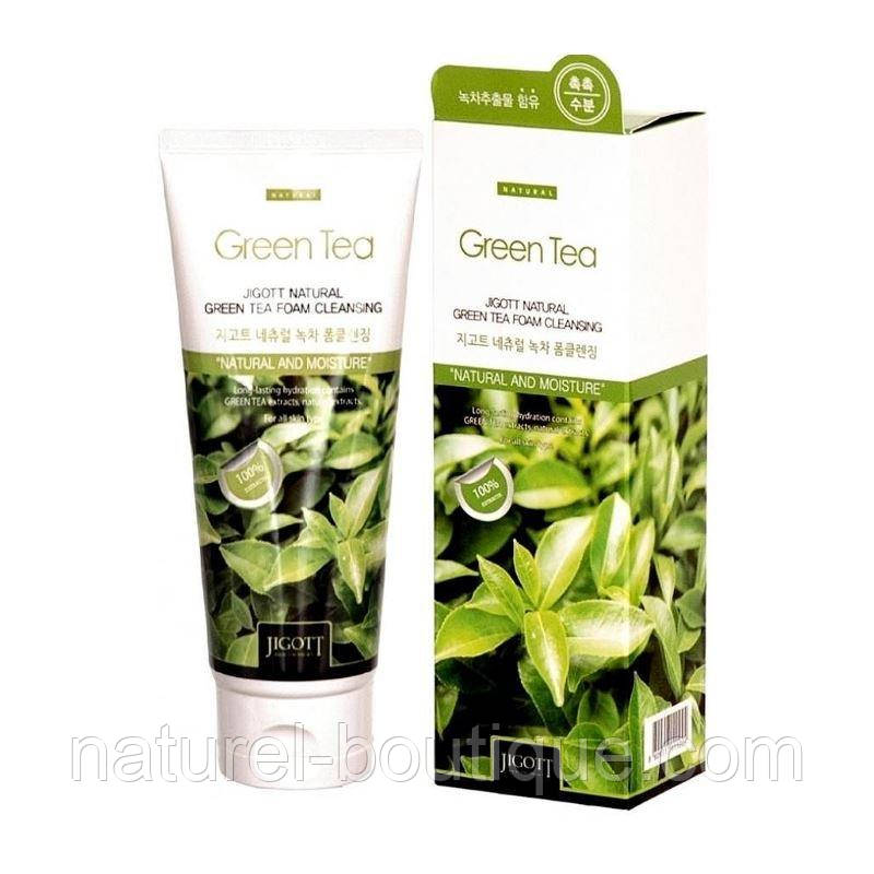 Пінка для вмивання обличчя Jigott Natural Green Tea Foam
Cleansing з екстрактом зеленого чаю