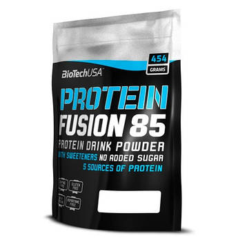 Купити протеїн, BioTech USA Protein Fusion 85 454 грам, Полуниця