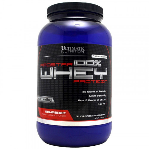 Ultimate Prostar 100% Whey Protein 907 грам, Малина, фото 1