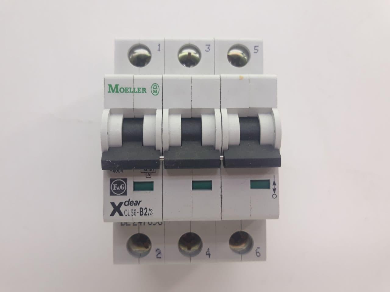 Автоматичний вимикач Moeller CLS6-B2/3, категорія B, 6kA, In=2A, 3P, артикул 247698